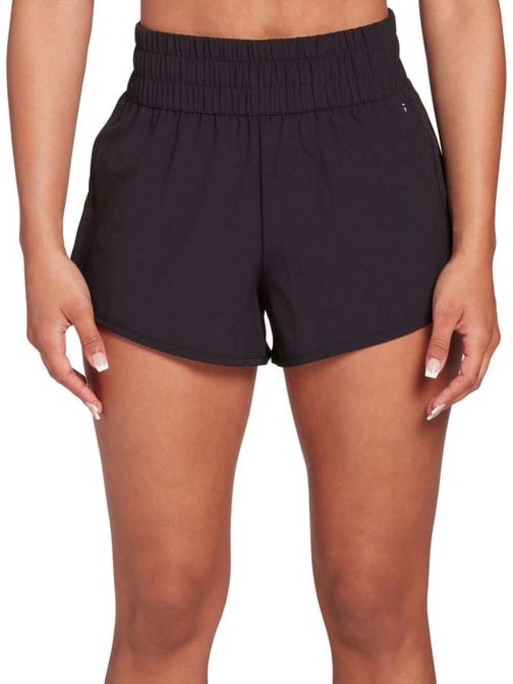 DSG Black Wide Waist Lined Performance Athletic Sport Shorts Size Small